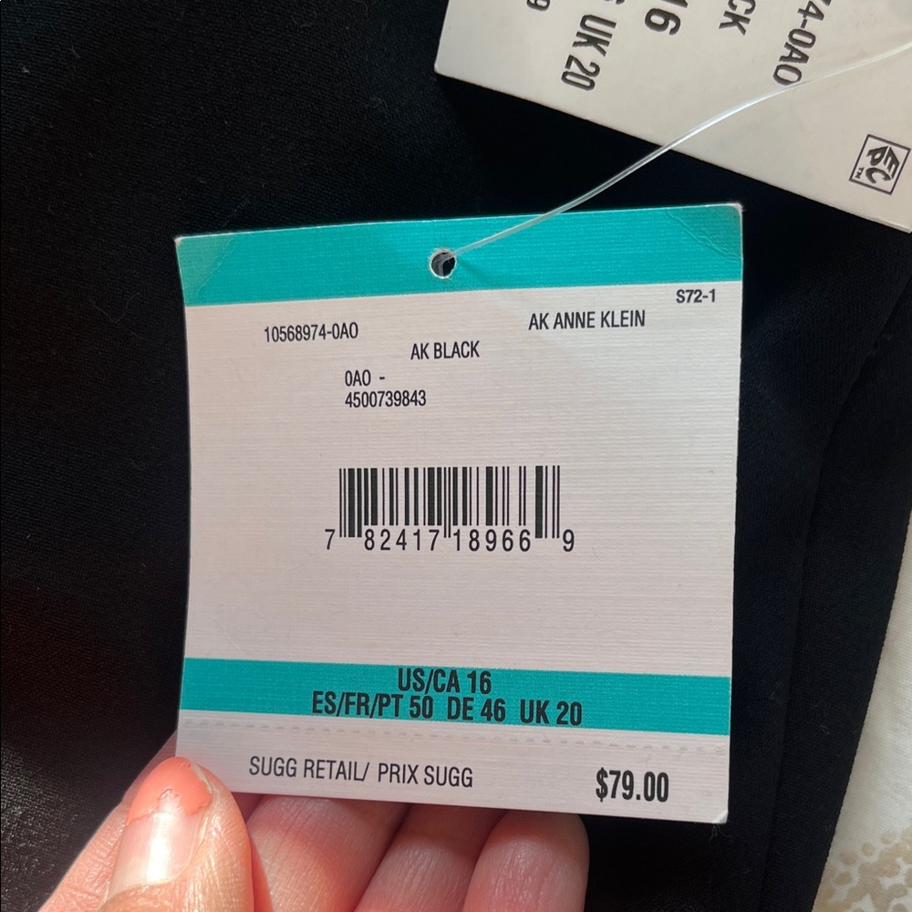 Anne Klein Grace Straight Ankle Black Dress Pants - Picture 4 of 4